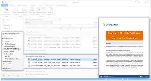preview-sharepoint-content-embedded-outlook-web-apps-cameron-dwyer-oneplacemail