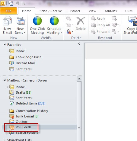 01-Get-SharePoint-Top-50-Blog-Site-Content-Free-RSS-in-OutlookCameronDwyer