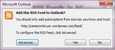 06-Get-SharePoint-Top-50-Blog-Site-Content-Free-Add-RSS-Feed-URL-to-Outlook-Confirmation-Cameron-Dwyer