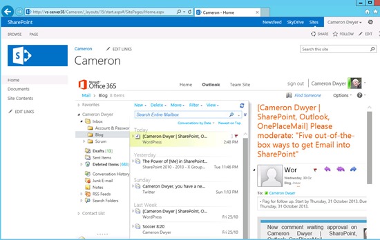outlook-web-access-email-integration-sharepoint-2013-owa-cameron-dwyer