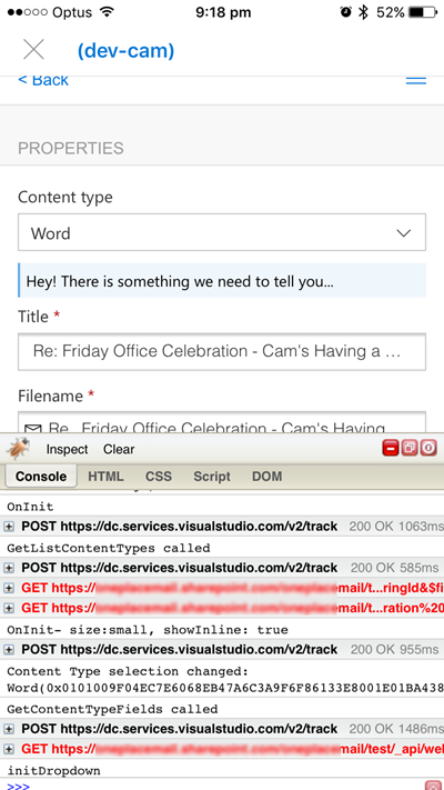 Debug-Office-Addin-iPhone-JavaScript-Console-Cameron-Dwyer