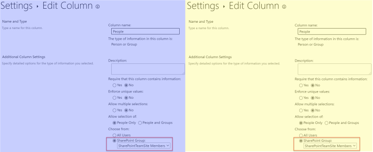 Problems Restricting SharePoint People Column to a Specific Group ...